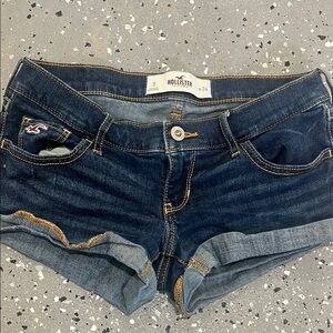 Hollister Dark Blue Denim Shorts